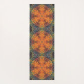 デジタルマンダラオレンジブルーとイエロー ヨガマット (裏面)