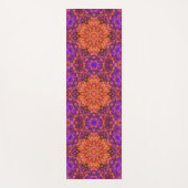 デジタルマンダラオレンジブルーと紫 ヨガマット (正面)