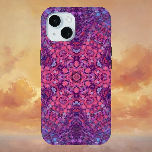 デジタルマンダラピンクパープルとブルー Case-Mate iPhoneケース