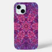 デジタルマンダラピンクパープルとブルー Case-Mate iPhoneケース (裏面)