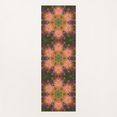 デジタルマンダラピンク黄色と緑 ヨガマット (正面)