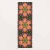 デジタルマンダラピンク黄色と緑 ヨガマット (裏面)