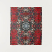 デジタルマンダラ赤と白 タペストリー (正面)