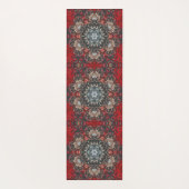 デジタルマンダラ赤と白 ヨガマット (裏面)