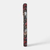 デジタルマンダラ赤と白 iPhone 15ケース (左側面)