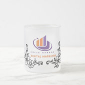 デジタルマーケティンググルマグ – 燃料あなたのクリエイティブCa フロストグラスマグカップ (中央)