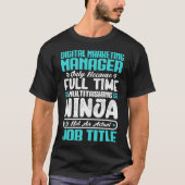 デジタルマーケティングマネージャー 職務称号 職業 Tシャツ (正面)