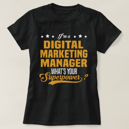 デジタルマーケティングマネージャ Tシャツ (デザイン正面)