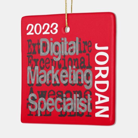 デジタルマーケティング専門家超並外カスタム セラミックオーナメント (左)