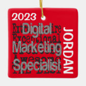 デジタルマーケティング専門家超並外カスタム セラミックオーナメント (正面)