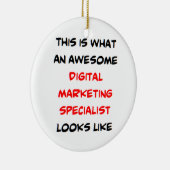 デジタルマーケティング専門素晴らし者 セラミックオーナメント (右)