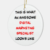 デジタルマーケティング専門素晴らし者 セラミックオーナメント (左)