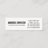 デジタルマーケティング/ホットピンク スキニー名刺 (裏面)