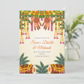 デジタルメヘンディ招待デジタルドholki招待状 招待状 (スタンド正面)