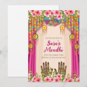 デジタルメヘンディ招待状 メヘンディのデジタル招待状 招待状 (正面/裏面)