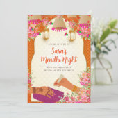 デジタルメヘンディ招待状 & メヘンディの招待状 招待状 (スタンド正面)