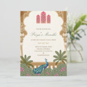 デジタルメヘンディ招待状 メヘンディの招待状 招待状 (スタンド正面)