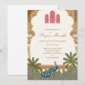 デジタルメヘンディ招待状 メヘンディの招待状 招待状 (正面/裏面)