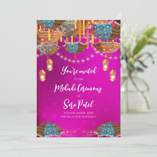 デジタルメーンディ招待状&メーンディ招待 招待状 (スタンド正面)