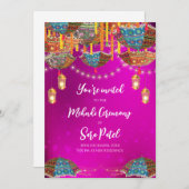 デジタルメーンディ招待状&メーンディ招待 招待状 (正面/裏面)