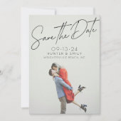 デジタルモダンウェディング日付テンプレートの保存 案内状 (正面)