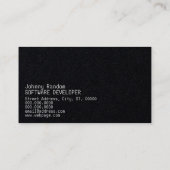 デジタルモダンミニマリズム黒クラフト 名刺 (裏面)