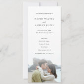 デジタルモダンミニマ結婚リストの写真プログラム 招待状 (正面)