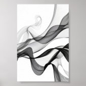 デジタルモダン抽象芸術（白黒） ポスター (正面)