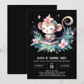 デジタルモンキー誕生日 招待状 (正面/裏面)