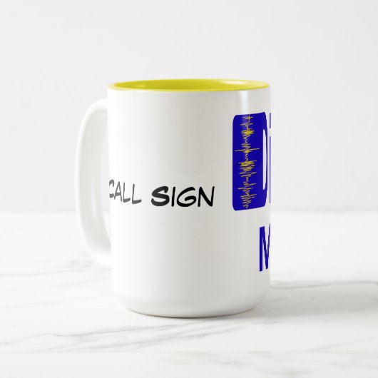 デジタルモードアマチュア無線のマグ ツートーンマグカップ (正面左)