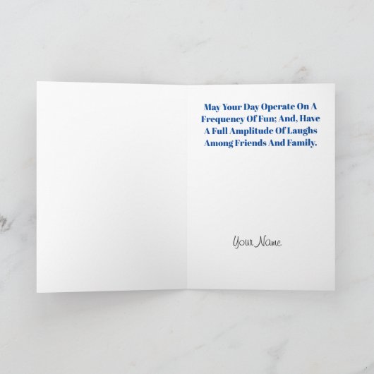 デジタルモード操作のためのアマチュア無線のバースデー・カード シーズンカード (内部)