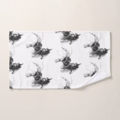 デジタルユニコーン姿カスタム – 背景色 バスタオルセット (ハンドタオル)