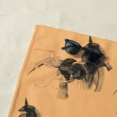 デジタルユニコーン姿カスタム – 背景色 ビーチタオル (インサイチュ)