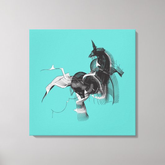 デジタルユニコーン キャンバスプリント (正面)