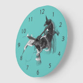 デジタルユニコーン ラージ壁時計 (傾斜)
