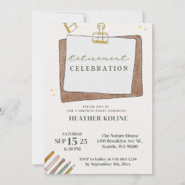 デジタルユニーク先生退職パーティーテンプレート 招待状