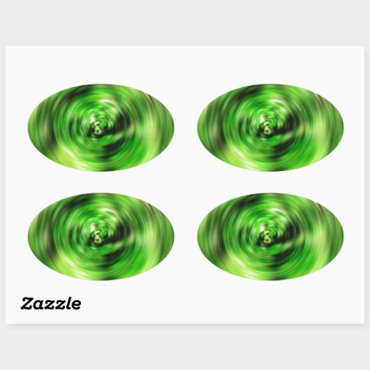 デジタルラジアルカラーぼやけグローアートビューティフルDes 楕円形シール (シート)