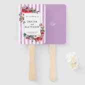 デジタルラベンダーカラー結婚式招待状 ハンドファン (正面&裏面)