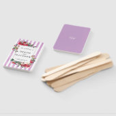 デジタルラベンダーカラー結婚式招待状 ハンドファン (組立なし)