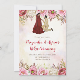 デジタルリングセレモニー インドの婚約招待状 招待状