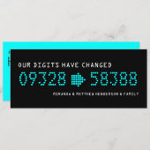 デジタルルック移動および引っ越し祝いパーティーパーティー 招待状 (正面/裏面)