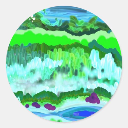 デジタルルネッサンスのステッカー ラウンドシール (正面)