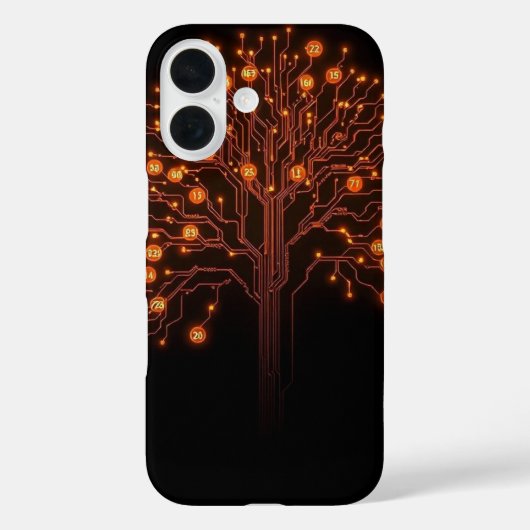 デジタルルーツ: 輝く回路の樹 Case-Mate iPhoneケース (裏面)