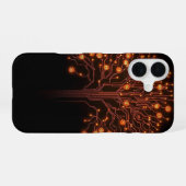 デジタルルーツ: 輝く回路の樹 iPhone 16ケース (裏面横)