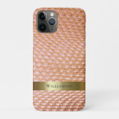 デジタルレザー銅スネークスキン金ゴールドメタル Case-Mate iPhoneケース (裏)