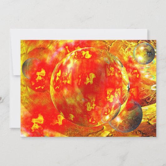 デジタルレッド抽象芸術招待状 招待状 (正面)