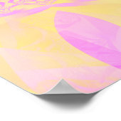 デジタルレトロ抽象芸術曼荼羅。明るい花。ビー ポスター (角)