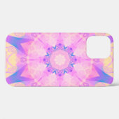 デジタルレトロ抽象芸術曼荼羅。明るい花。ビー Case-Mate iPhoneケース (裏面 (横))