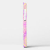 デジタルレトロ抽象芸術曼荼羅。明るい花。ビー Case-Mate iPhoneケース (裏面 / 左)
