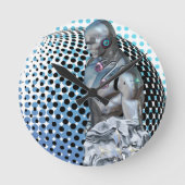 デジタルレルムの守護者 ラウンド壁時計 (正面)